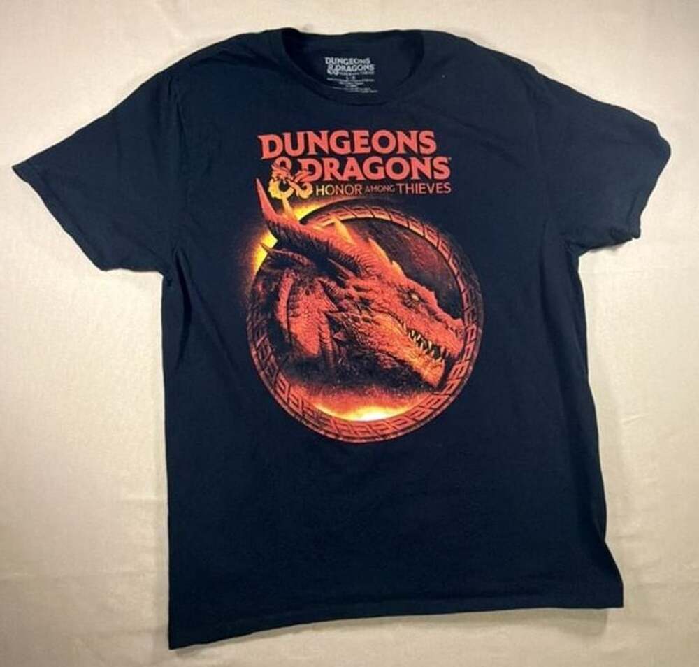 Dungeons & Dragons Honor Among Thieves Red Dragon Graphic Black T-Shirt Size L